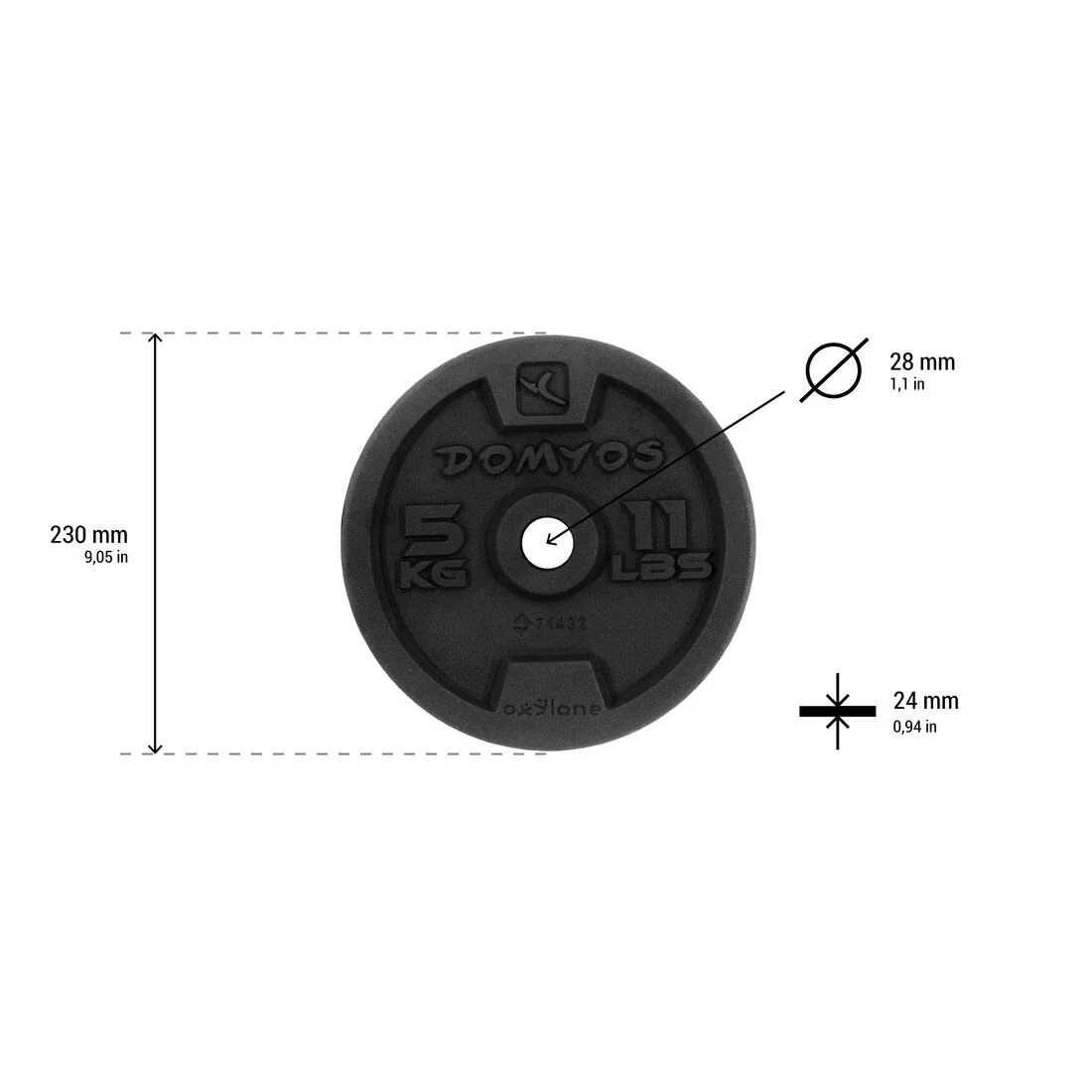 DISCOS PARA PESAS 28 MM Y 0,5 KG (VALOR VARÍA SEGÚN PESO) - Image 4