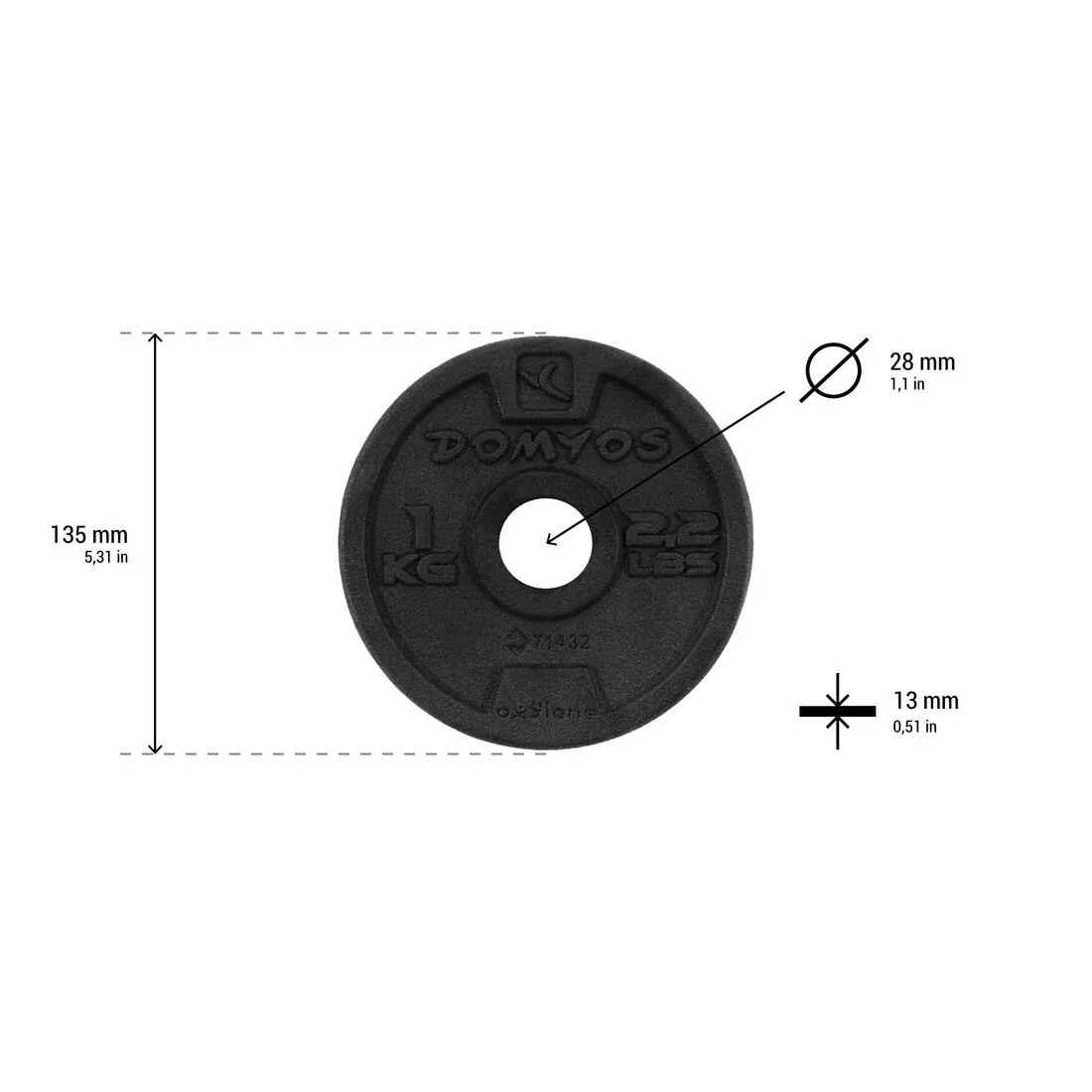 DISCOS PARA PESAS 28 MM Y 0,5 KG (VALOR VARÍA SEGÚN PESO) - Image 6