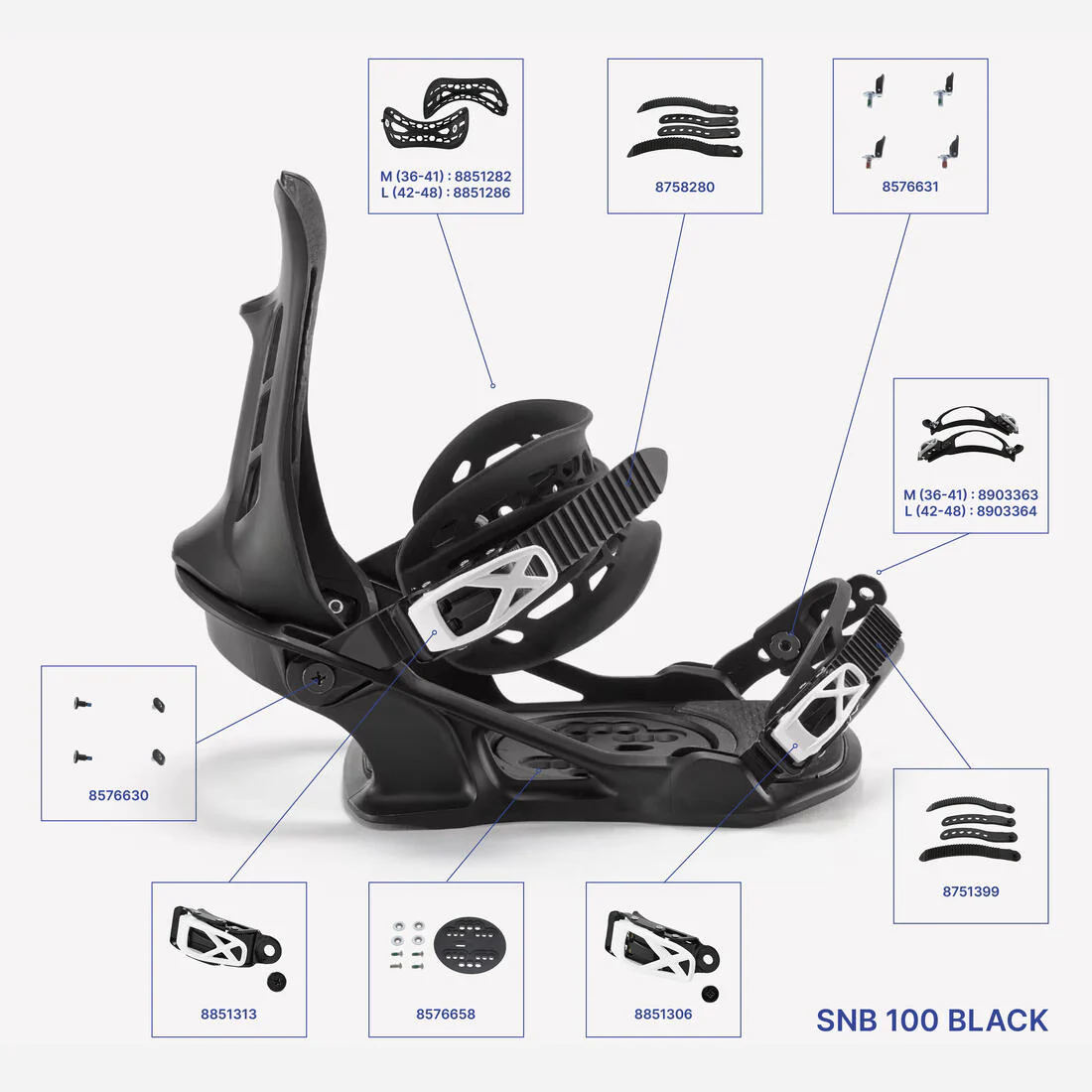 FIJACIONES SNOWBOARD HOMBRE SNB100 - Image 10