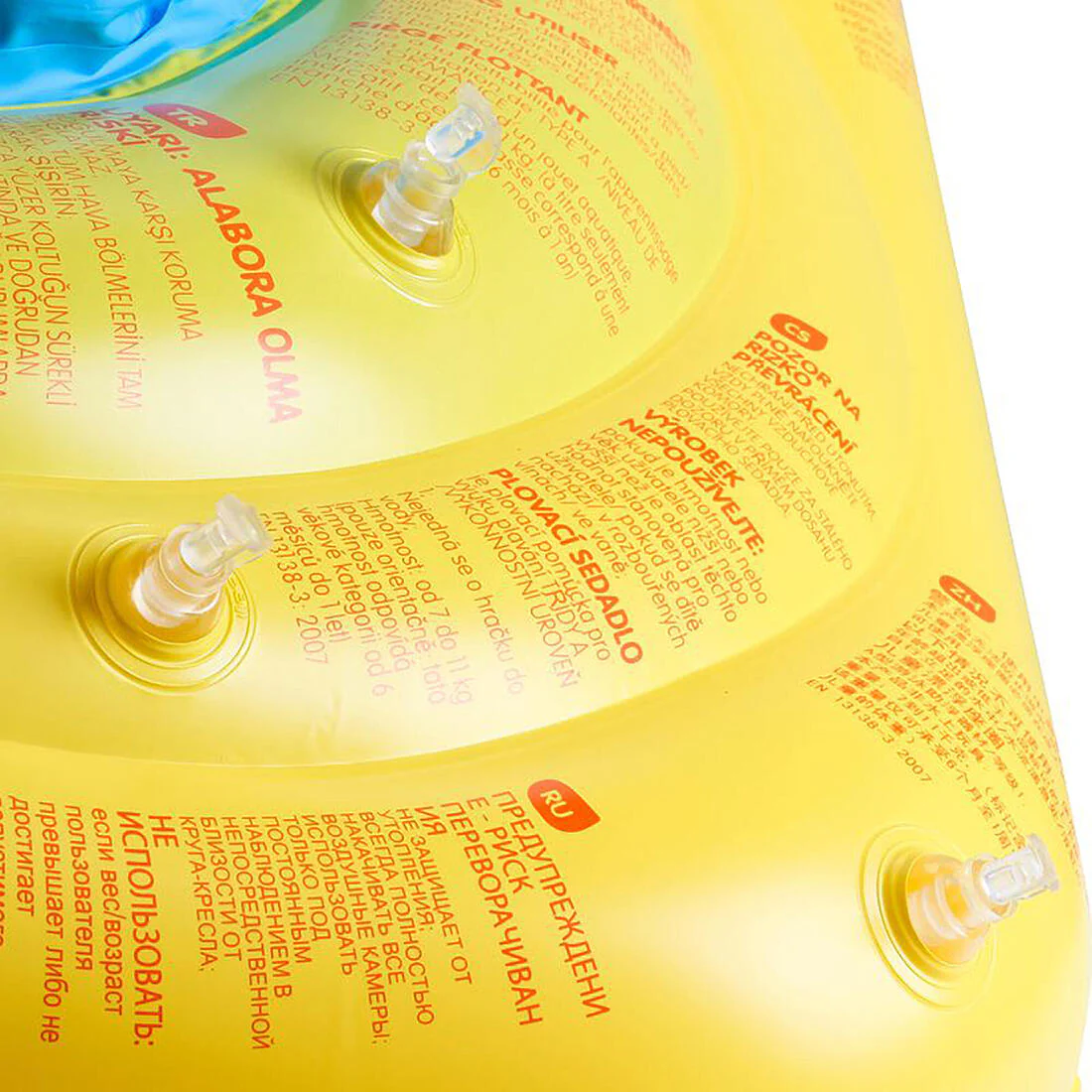 Flotador inflable bebés amarillo con asiento y asas - Image 14