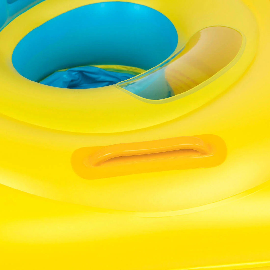 Flotador inflable bebés amarillo con asiento y asas - Image 3