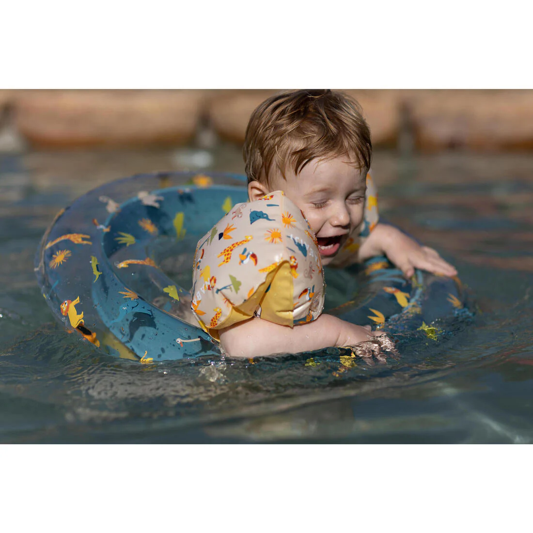 Flotador inflable niños redondo azul con diseño selva - 65 CM - Image 21