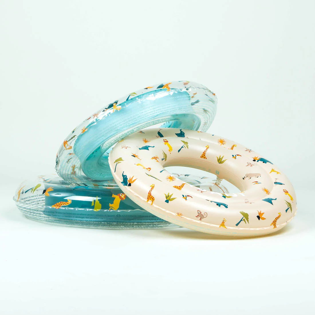 Flotador inflable niños redondo beige con diseño animales selva - 51 CM - Image 19