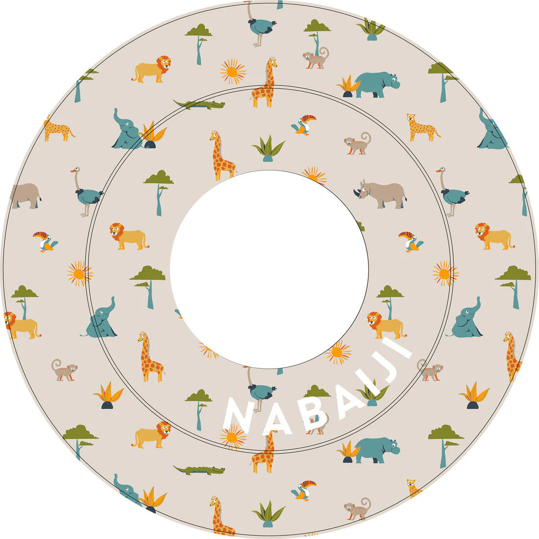 Flotador inflable niños redondo beige con diseño animales selva - 51 CM - Image 22