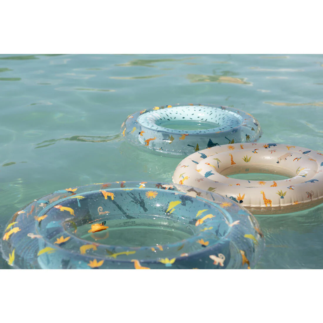 Flotador inflable niños redondo beige con diseño animales selva - 51 CM - Image 23