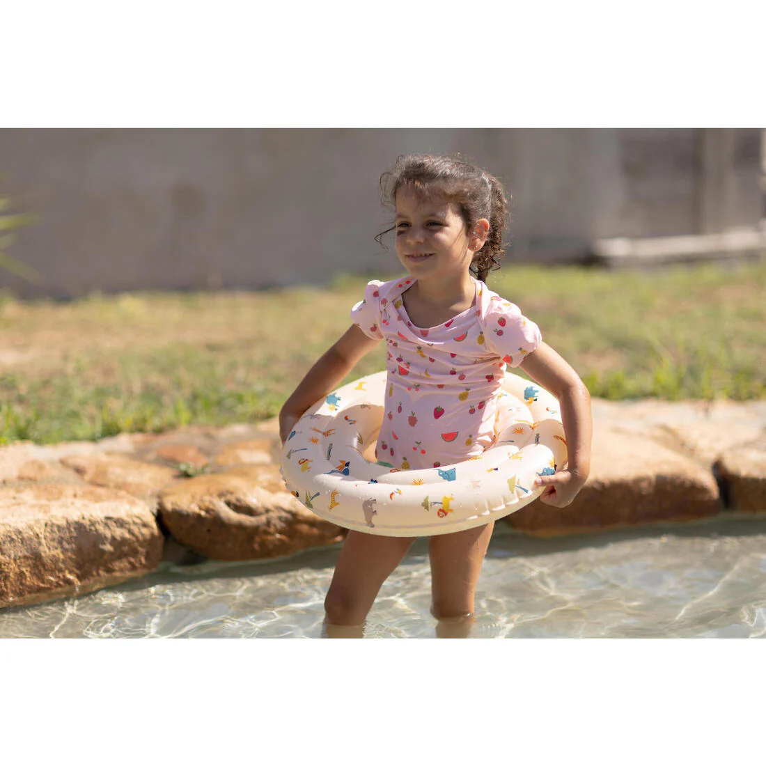 Flotador inflable niños redondo beige con diseño animales selva - 51 CM - Image 29
