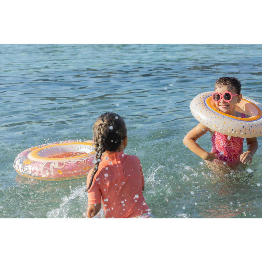Flotador inflable niños redondo beige con diseño animales selva - 51 CM - Image 30