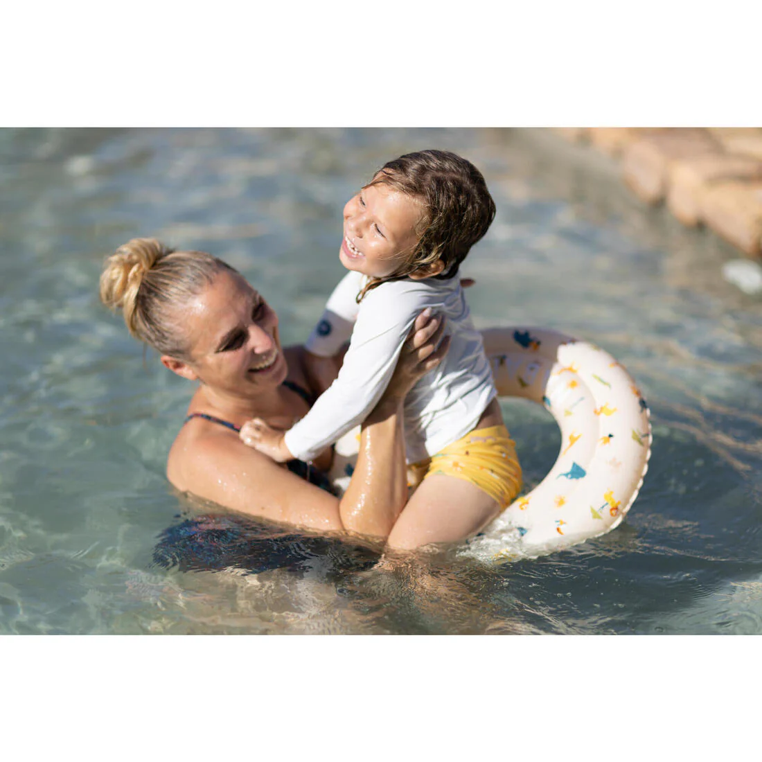 Flotador inflable niños redondo beige con diseño animales selva - 51 CM - Image 38