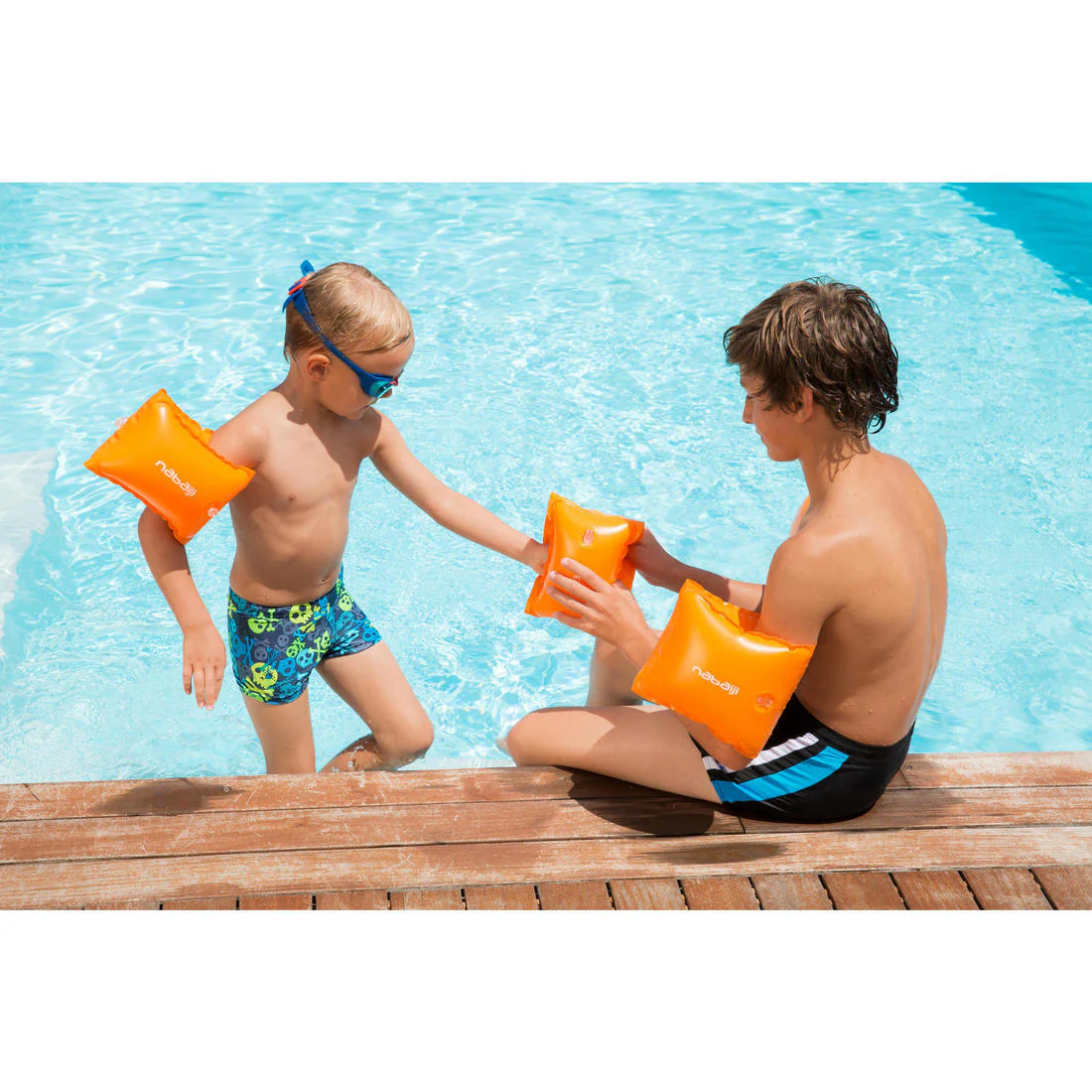 FLOTADORES PARA NATACIÓN NIÑOS 11 A 30 KILOS NARANJA - Image 7