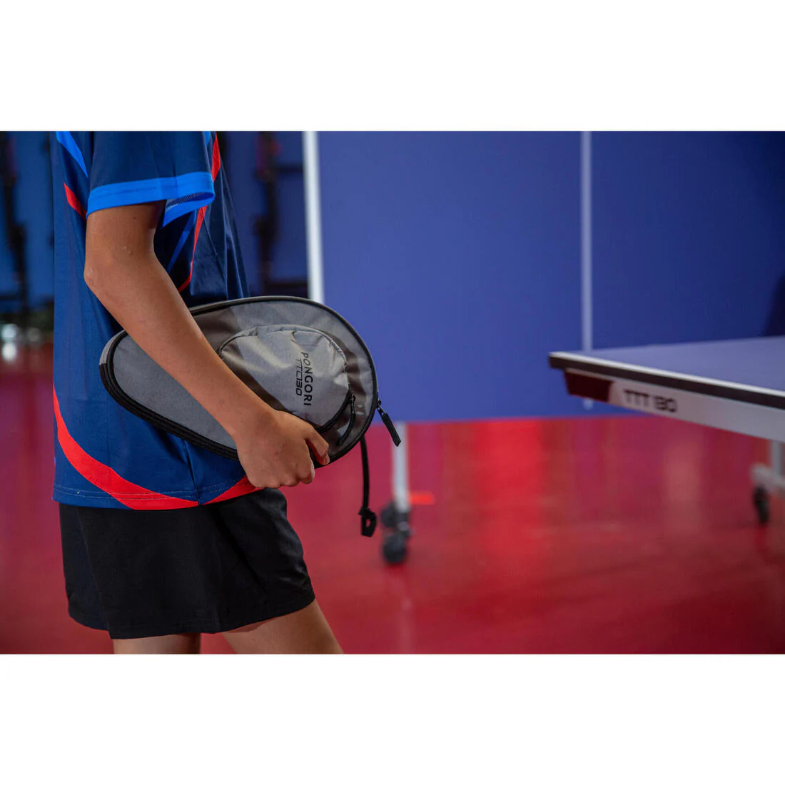 FUNDA DE PALETA DE PING PONG TTC130 GRIS CON BOLSILLO - Image 10