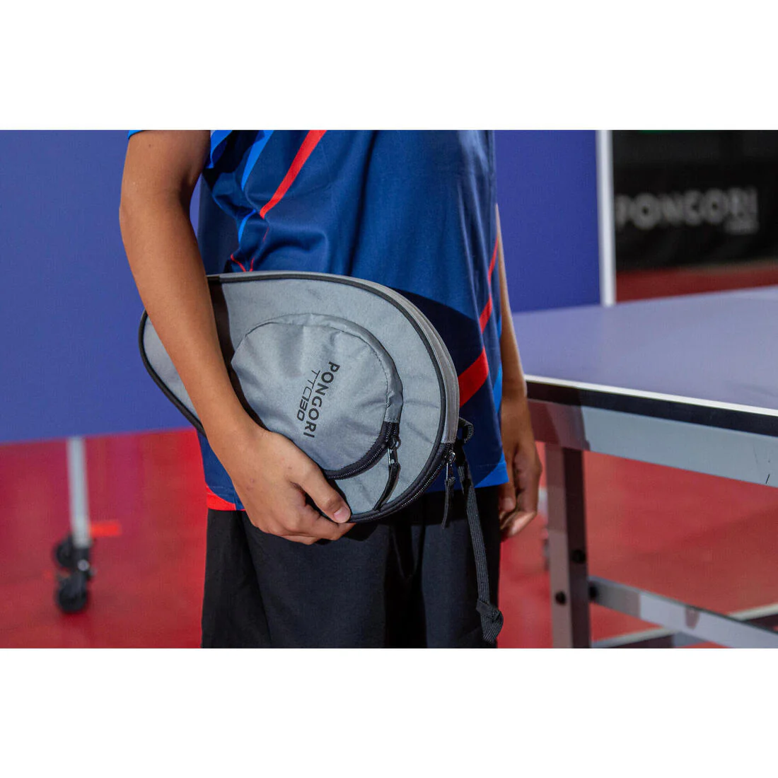 FUNDA DE PALETA DE PING PONG TTC130 GRIS CON BOLSILLO - Image 9