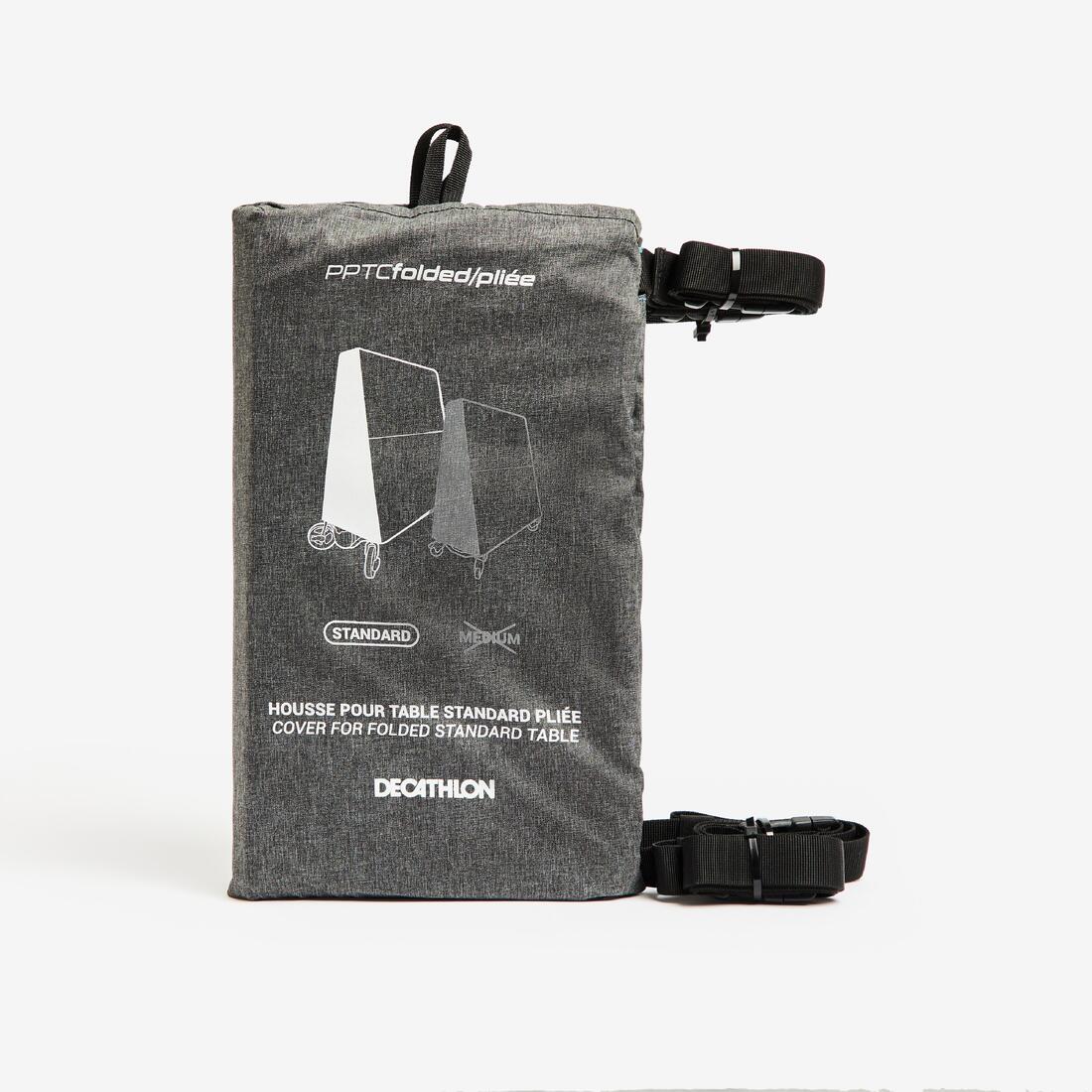 FUNDA PARA MESA DE PING PONG DE TAMAÑO ESTÁNDAR PLEGADA PPTC GRIS - Image 2