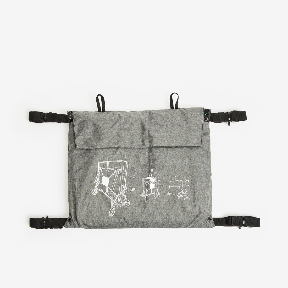 FUNDA PARA MESA DE PING PONG DE TAMAÑO ESTÁNDAR PLEGADA PPTC GRIS - Image 4