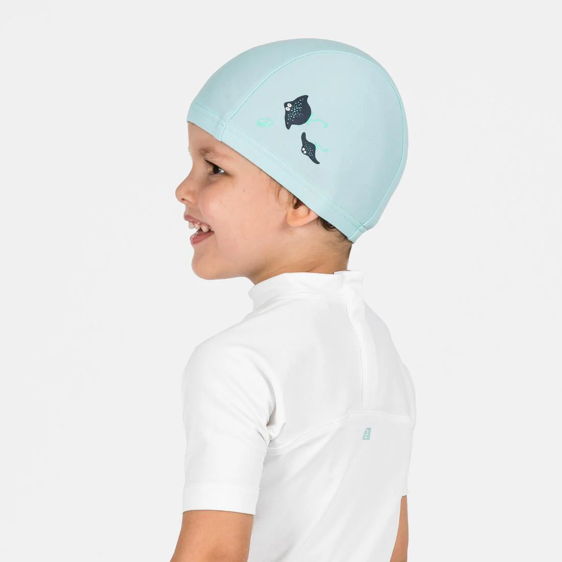 Gorro de natación bebé tela rosado con estampado - Image 5