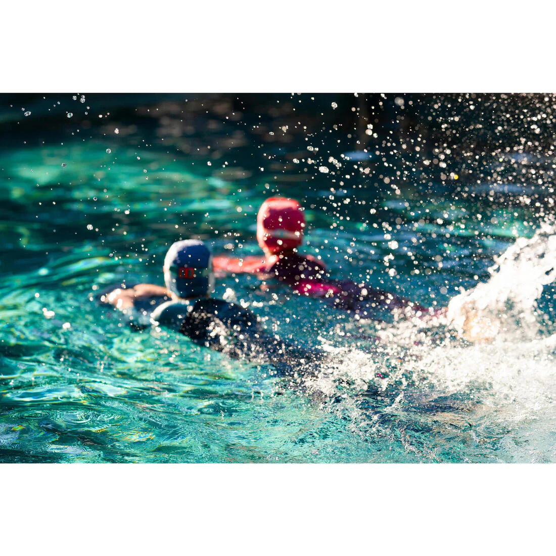 Gorro de natación niño tela blanco con estampado estrellas talla S - Image 11