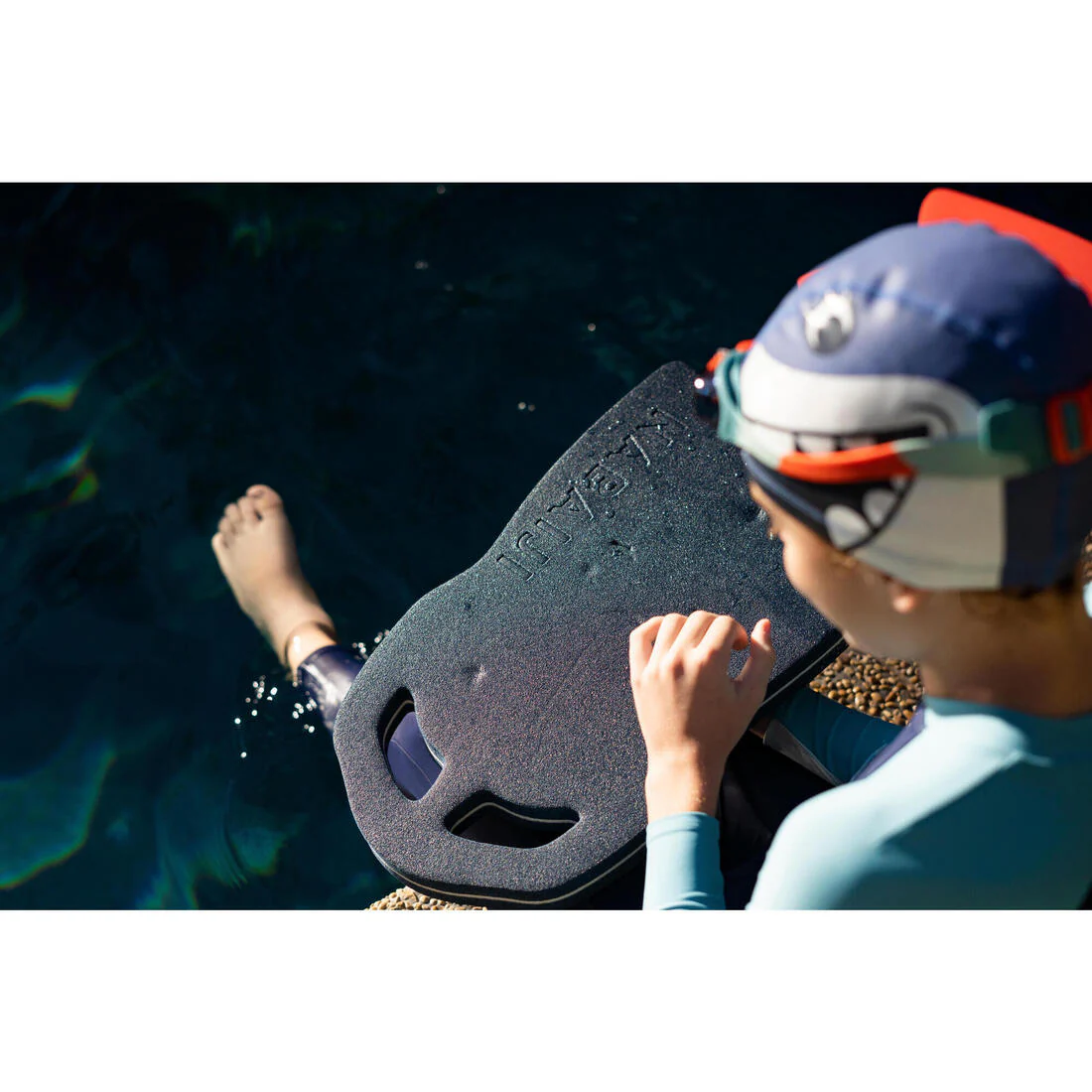 Gorro de natación niño tela blanco con estampado estrellas talla S - Image 14