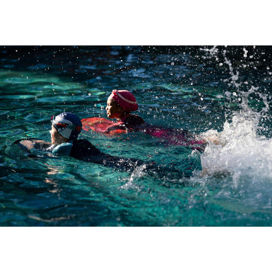 Gorro de natación niño tela blanco con estampado estrellas talla S - Image 16