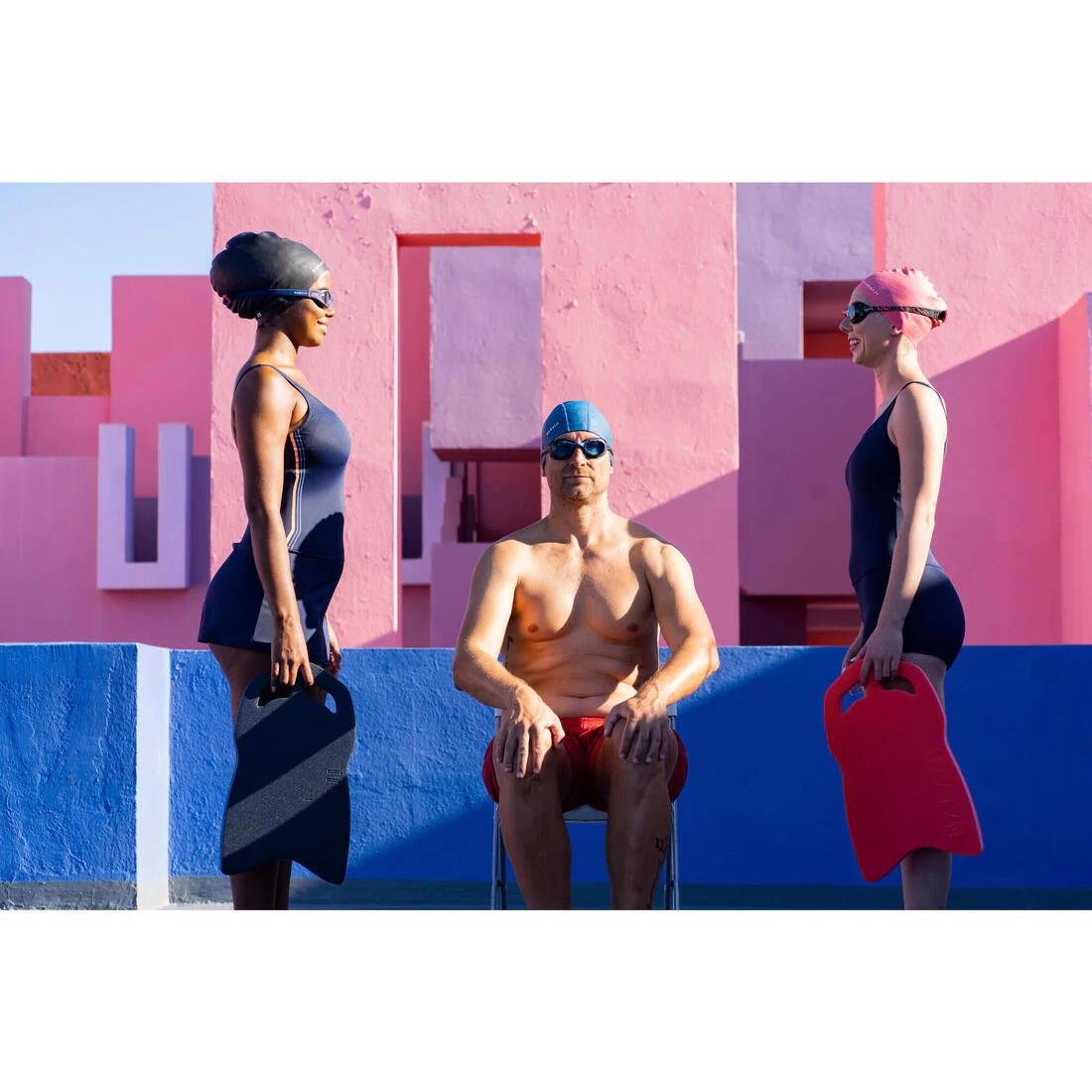 Gorro de natación silicona pelo largo rosado - talla única - Image 12