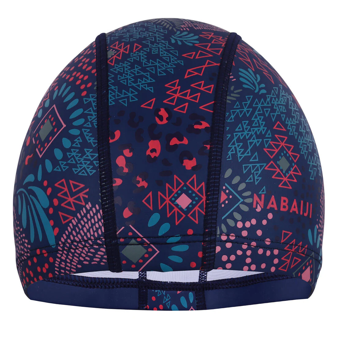 Gorro de natación tela recubierta azul rosado talla L - Image 3