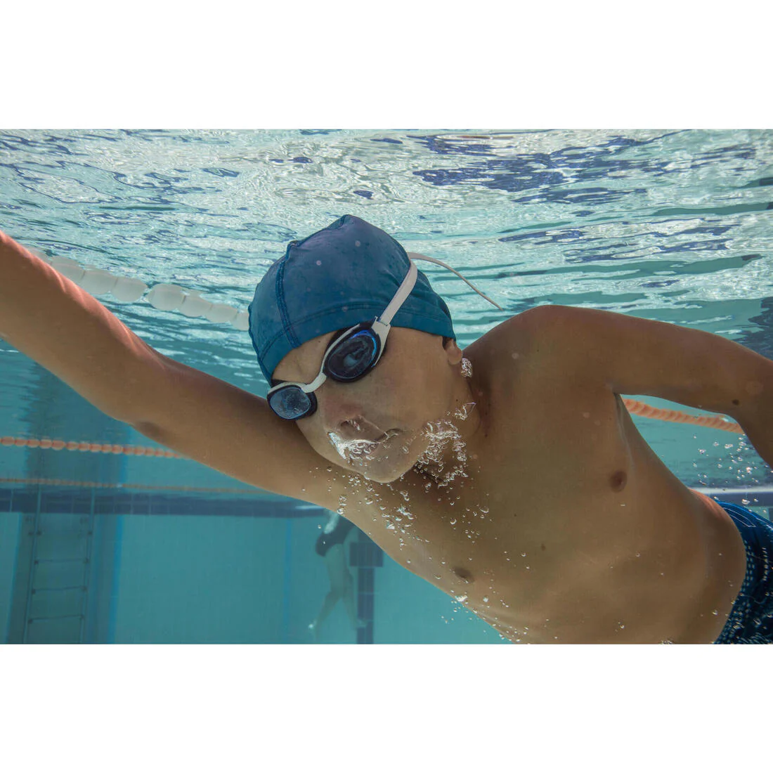 Gorro de natación tela revestido azul talla M - Image 10