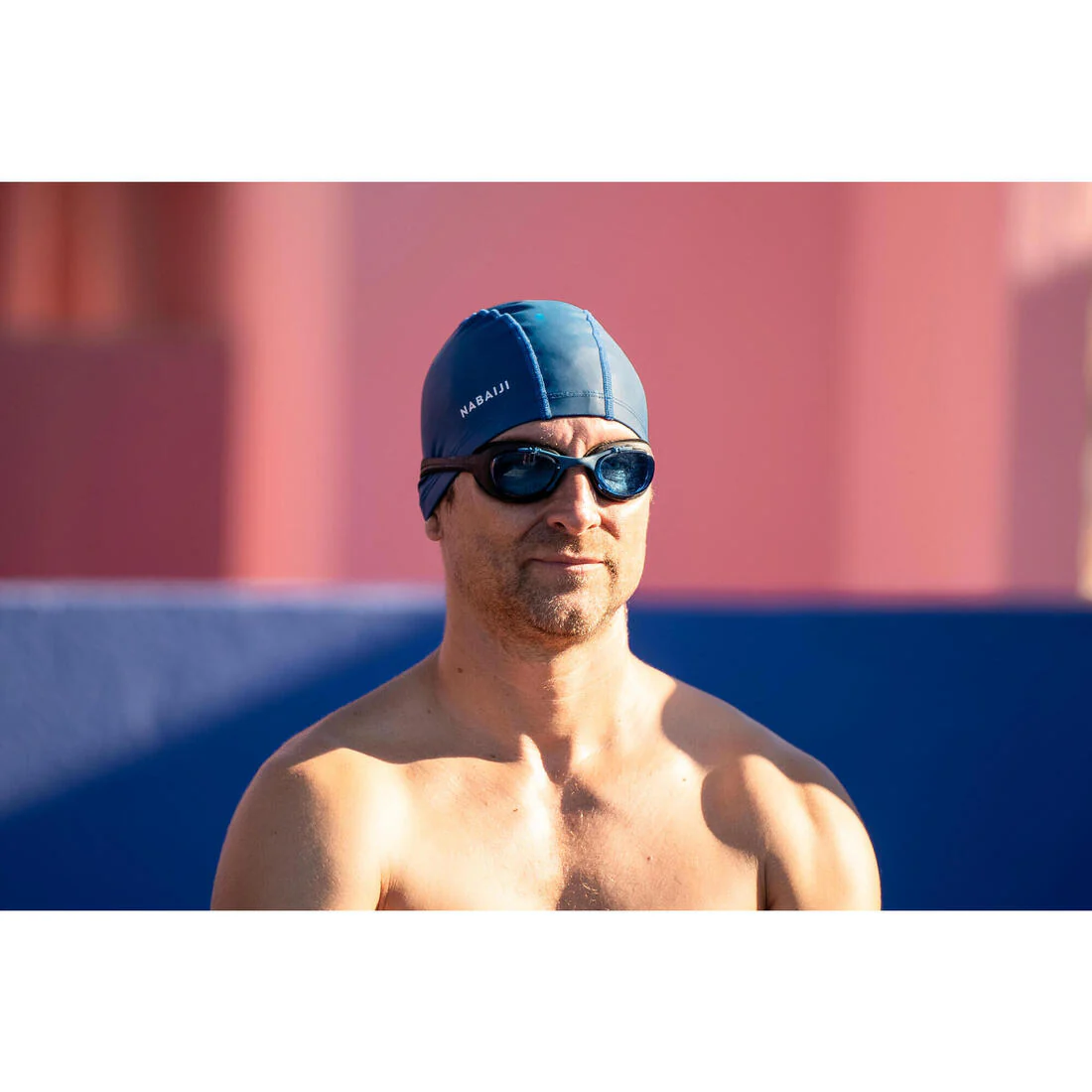 Gorro de natación tela revestido azul talla M - Image 5