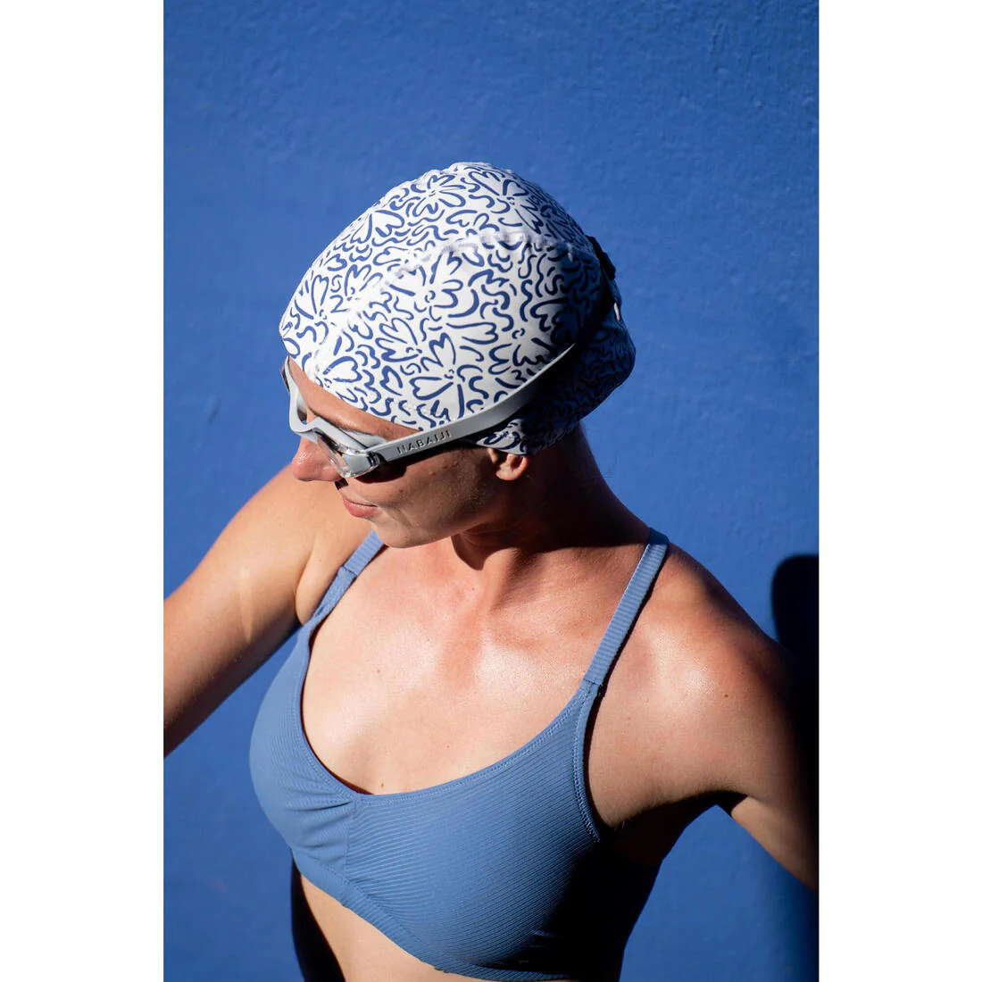 Gorro de natación tela revestido con estampado talla M - Image 21