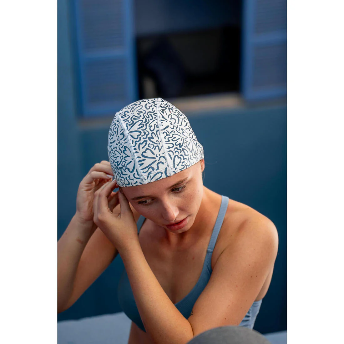 Gorro de natación tela revestido con estampado talla M - Image 27