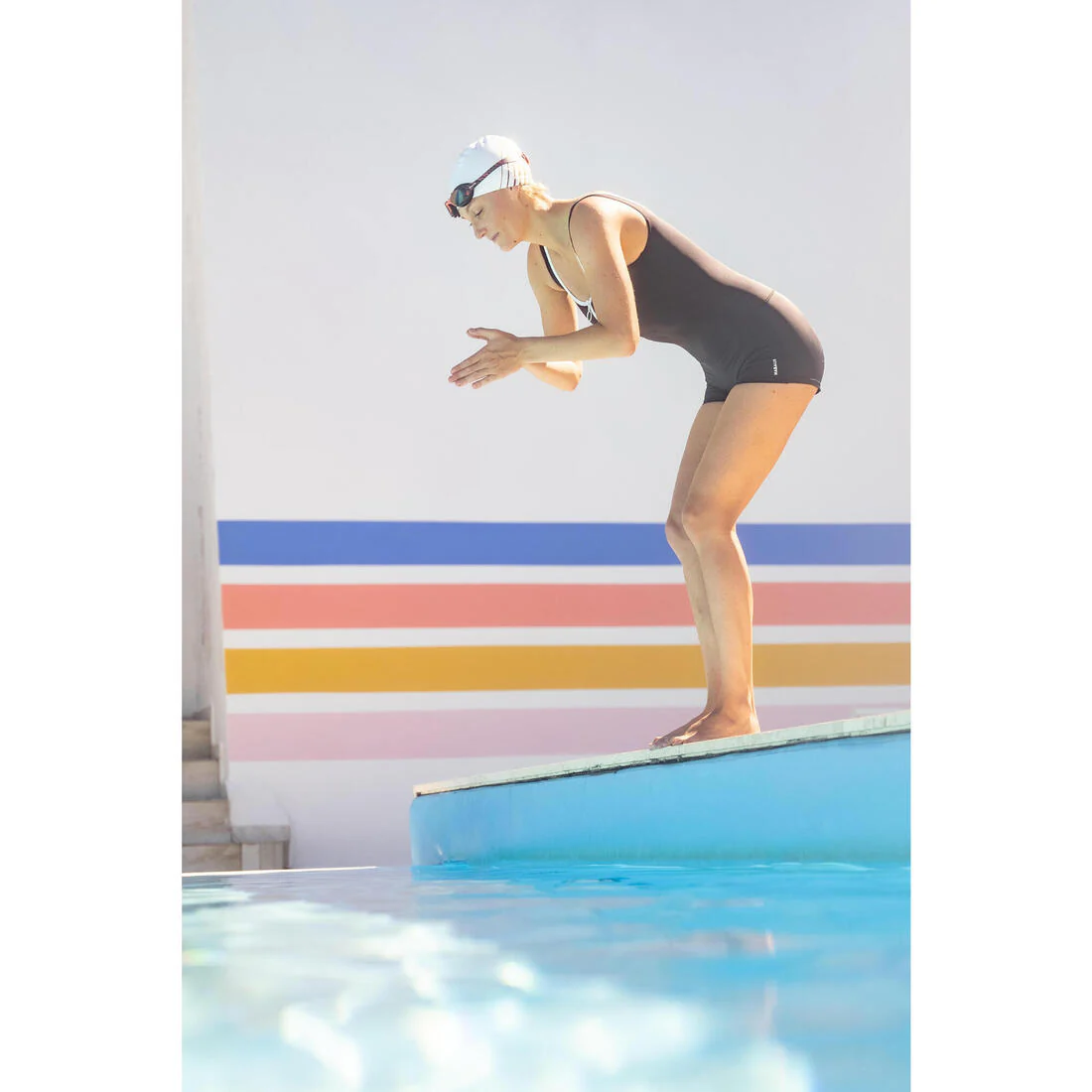 Gorro de natación tela revestido con estampado talla M - Image 52