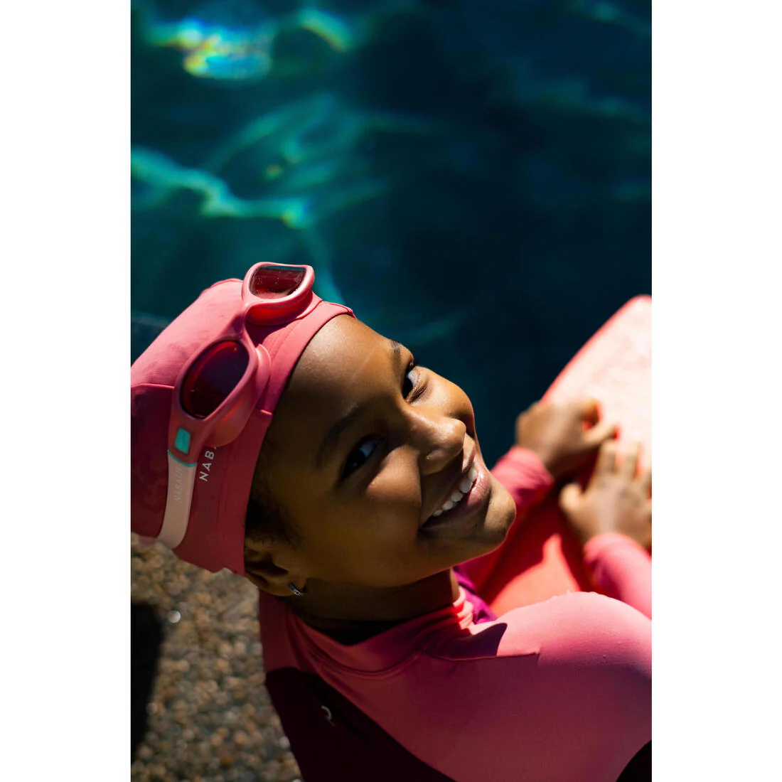 Gorro de natación tela rosado talla S - Image 26