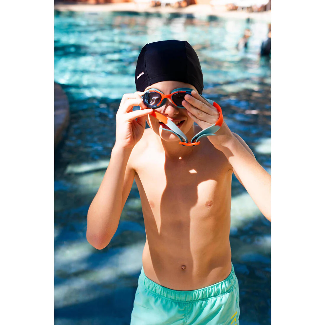 Gorro de natación tela rosado talla S - Image 7