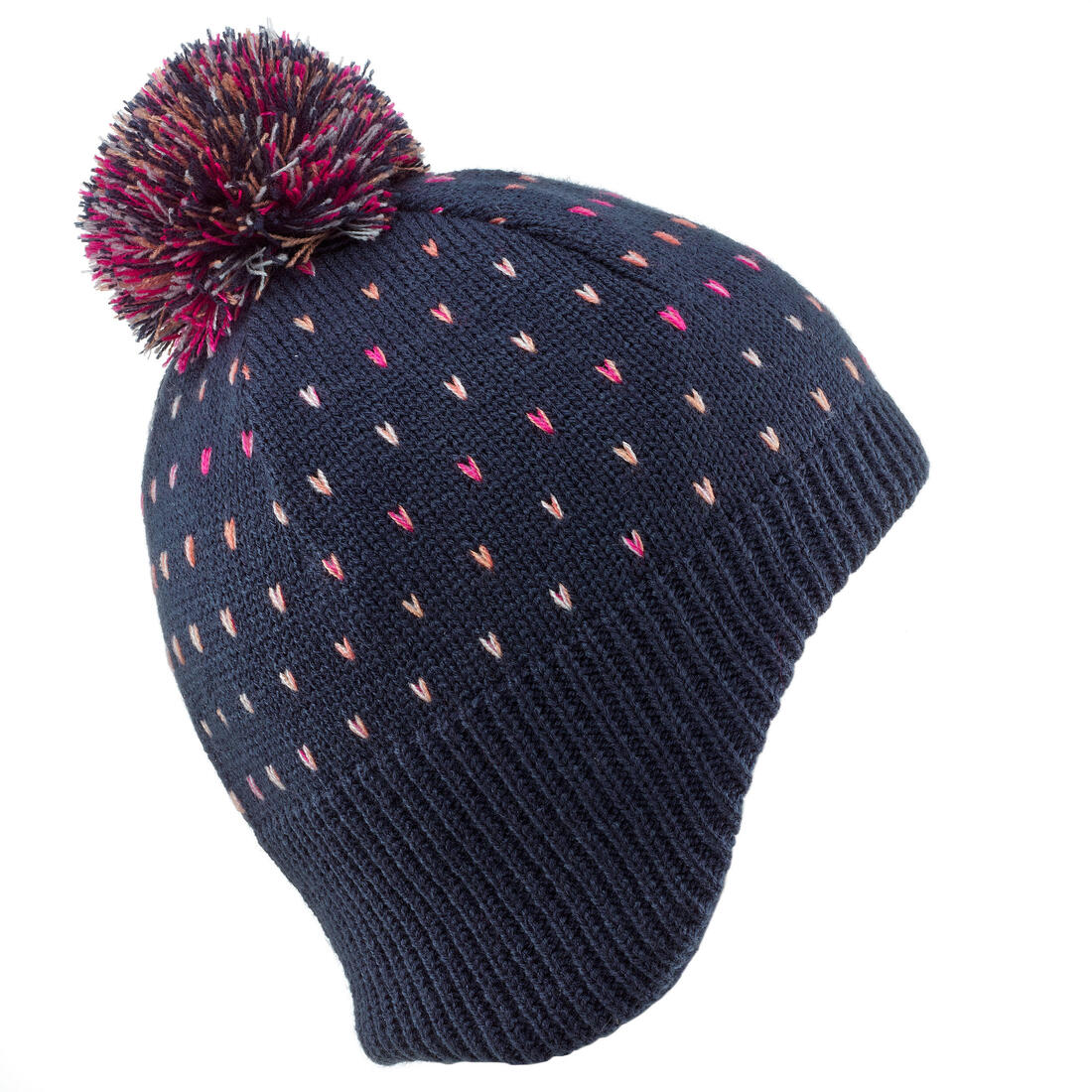 Gorro de nieve con orejeras niños azul marino - Image 2