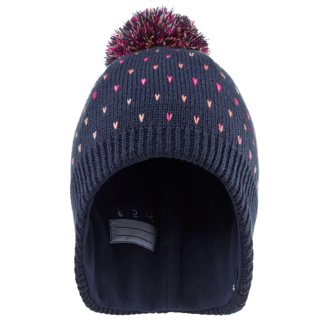 Gorro de nieve con orejeras niños azul marino - Image 3