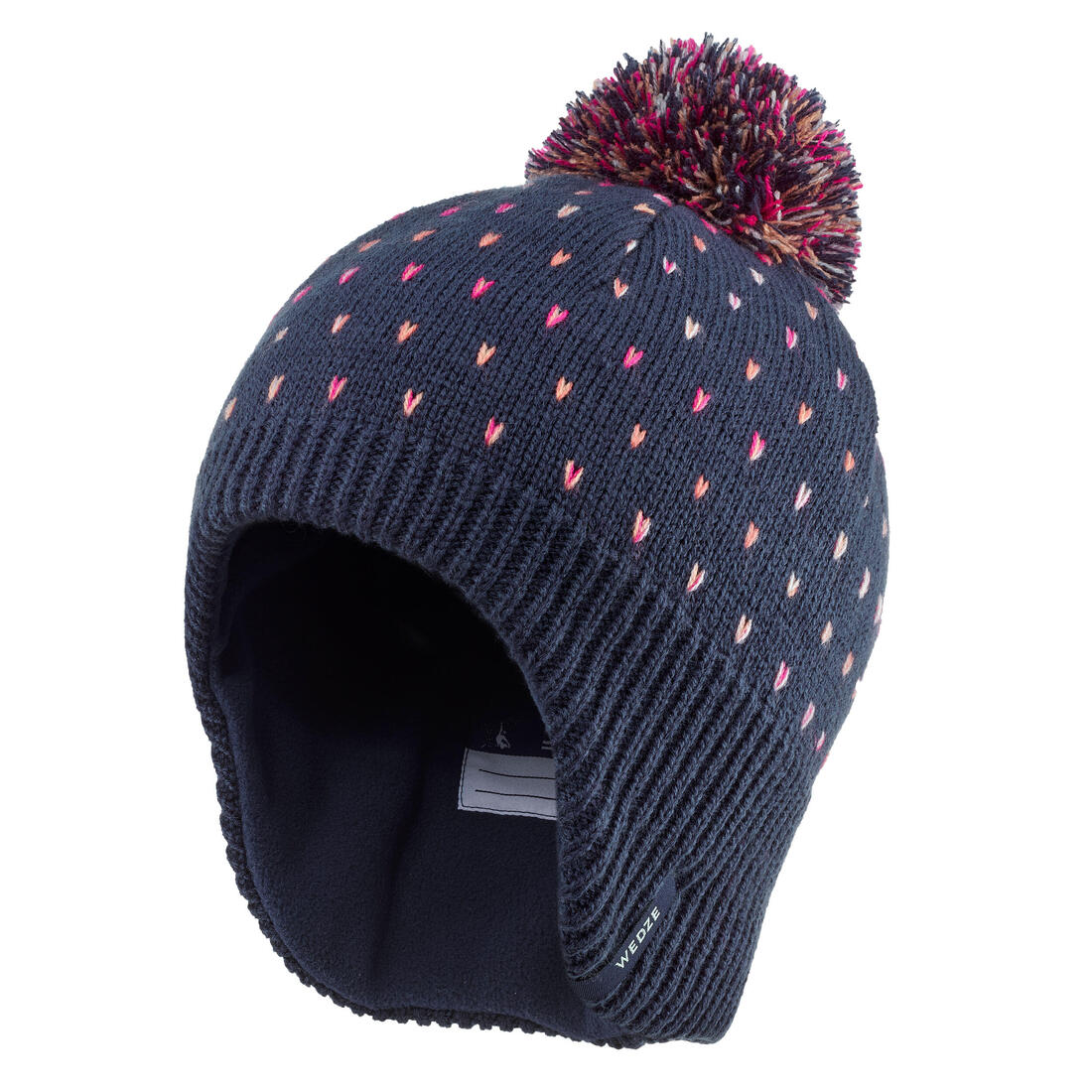 Gorro de nieve con orejeras niños azul marino - Image 4