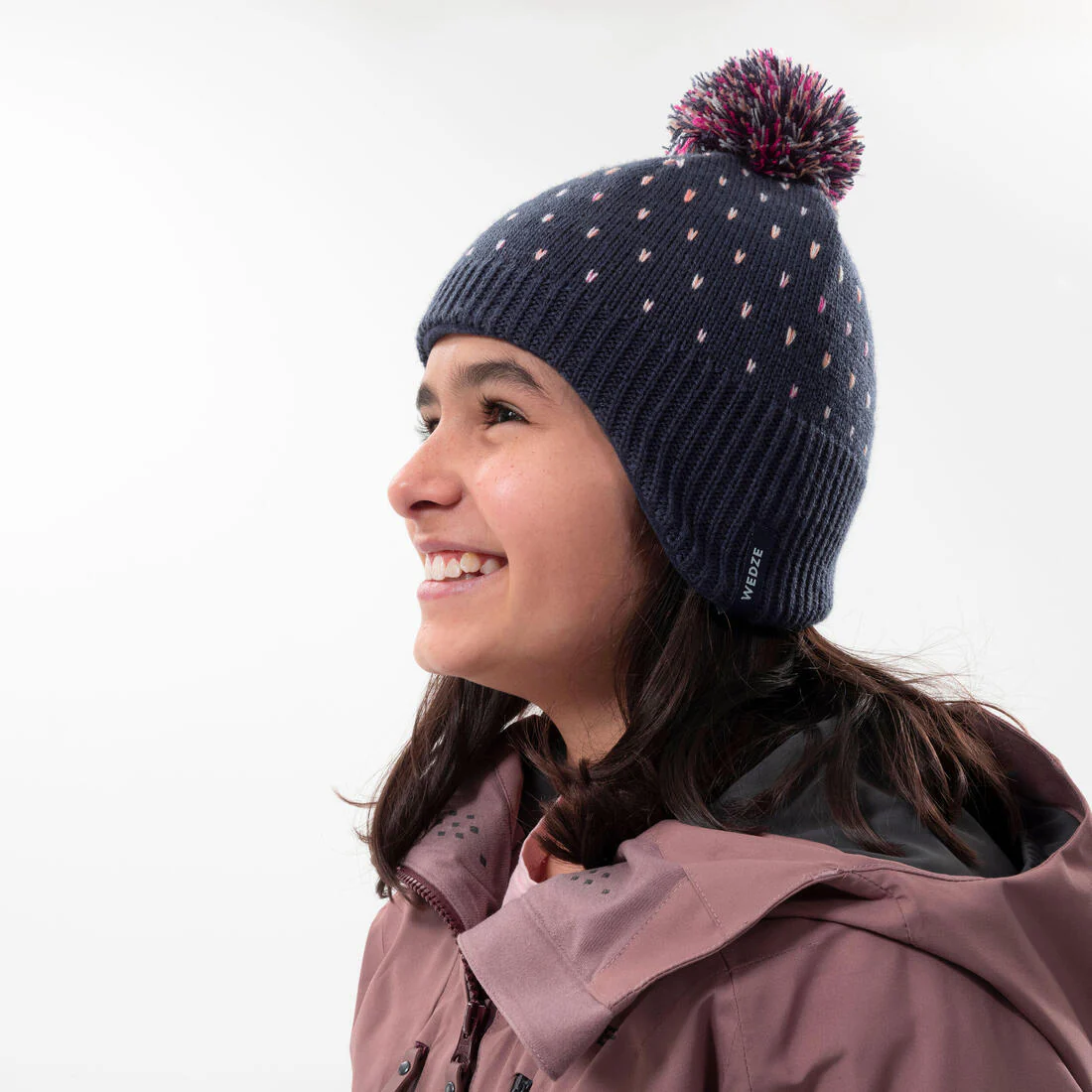 Gorro de nieve con orejeras niños azul marino - Image 8