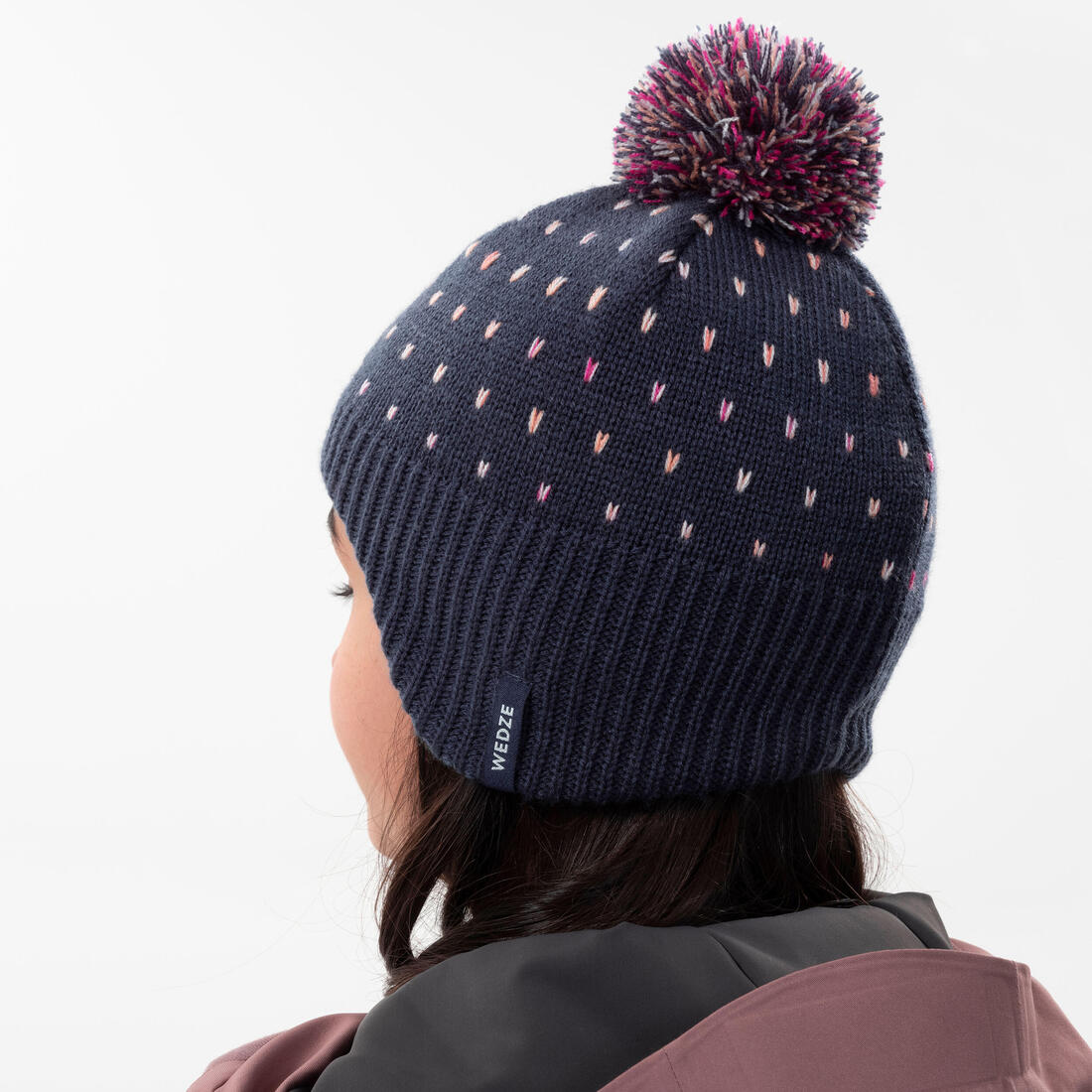 Gorro de nieve con orejeras niños azul marino - Image 9