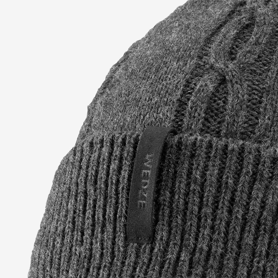 Gorro de nieve lana adulto gris - Torsade 900 - Image 3