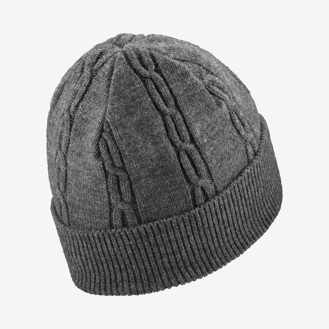 Gorro de nieve lana adulto gris - Torsade 900 - Image 5