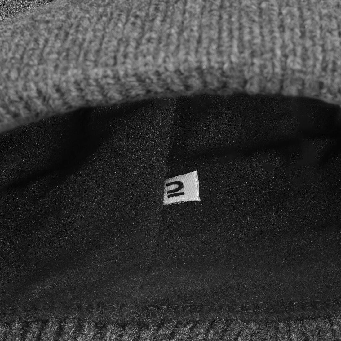 Gorro de nieve lana adulto gris - Torsade 900 - Image 6