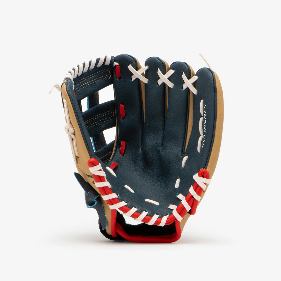 GUANTE DE BÉISBOL DE LANZAMIENTO PARA DIESTROS NIÑO BA100 AZUL BEIGE - Image 6