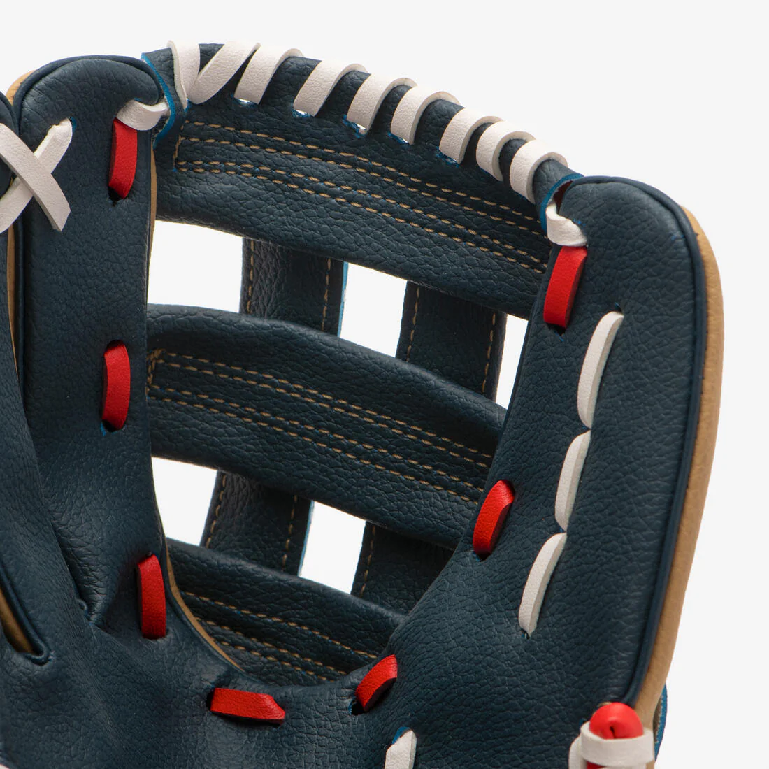 GUANTE DE BÉISBOL DE LANZAMIENTO PARA DIESTROS NIÑO BA100 AZUL BEIGE - Image 7