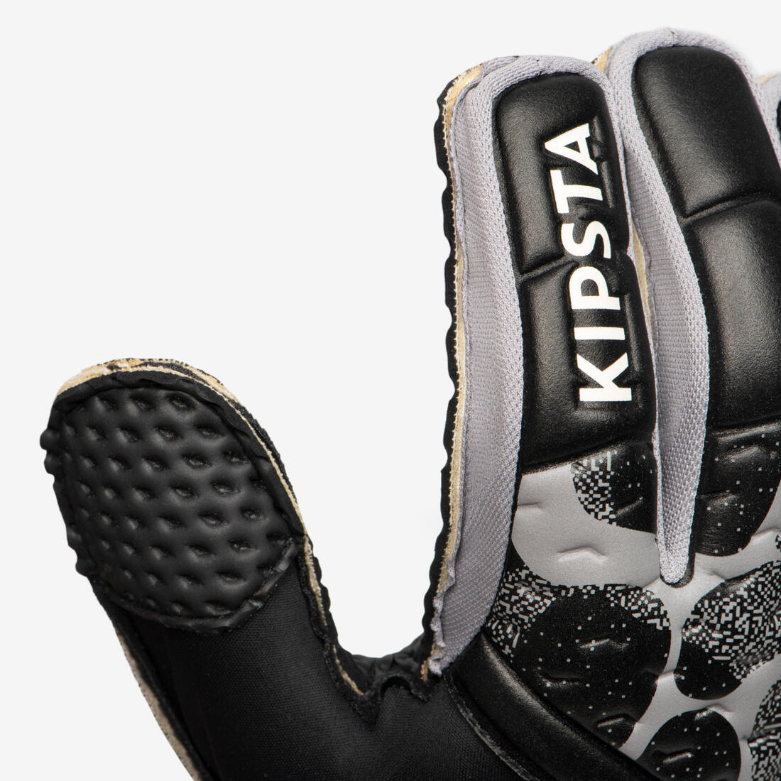 GUANTES DE ARQUERO DE FÚTBOL ADULTO F100 SUPERESIST NEGRO GRIS - Image 6