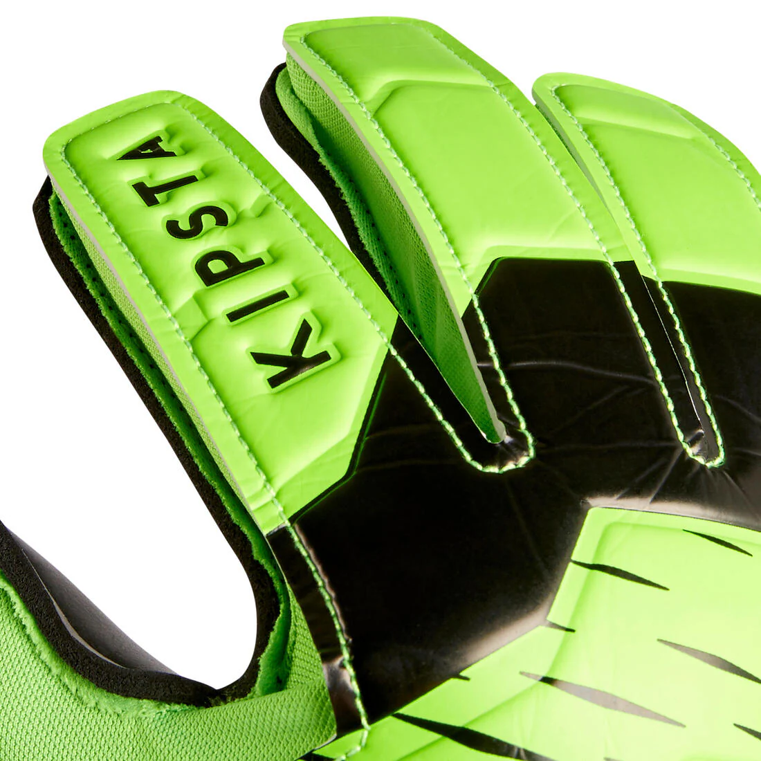 GUANTES DE ARQUERO FÚTBOL NIÑOS F100 RESIST NEGRO/VERDE - Image 3