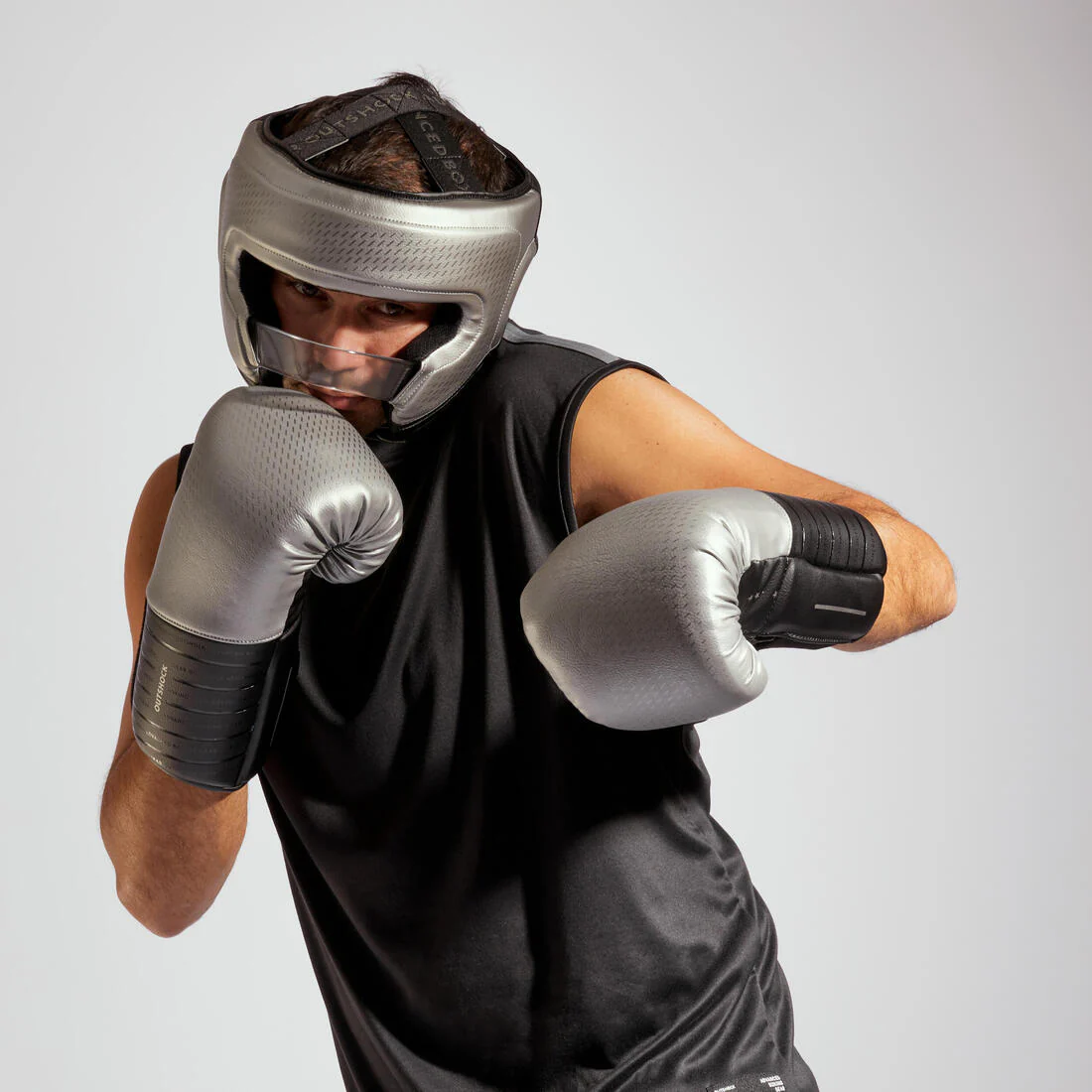 GUANTES DE BOXEO 12-16 OZ NEGRO / PLATEADO 900 - Image 6