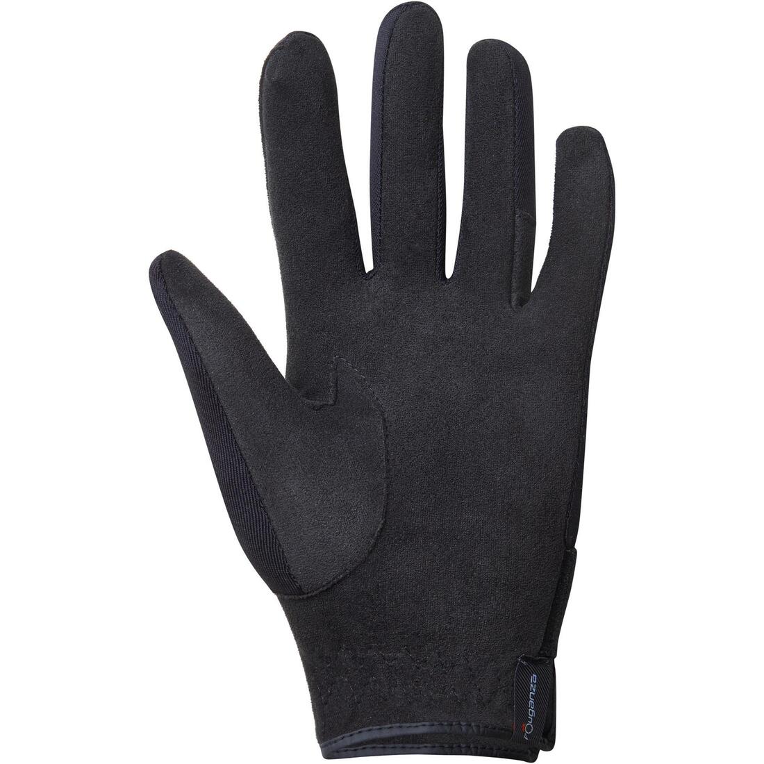 Guantes equitación niños BASIC negros - Image 4