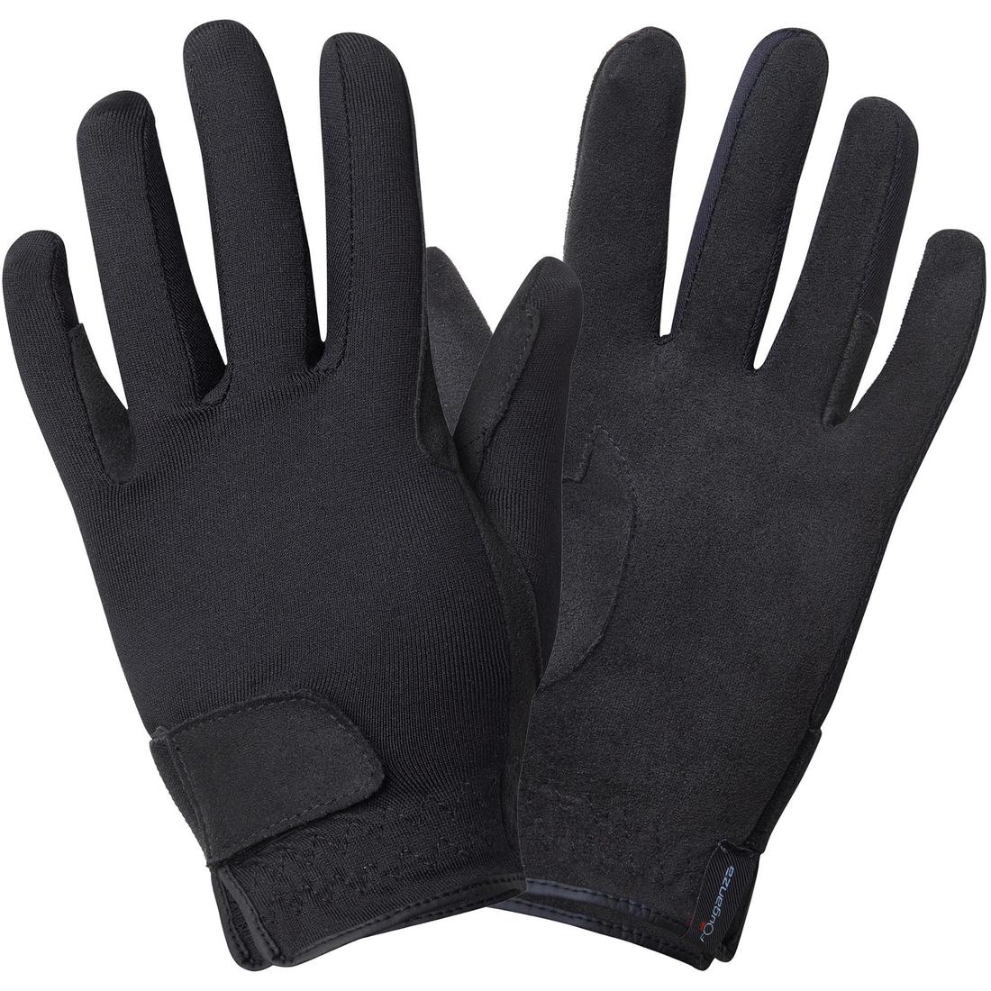 Guantes equitación niños BASIC negros - Image 6