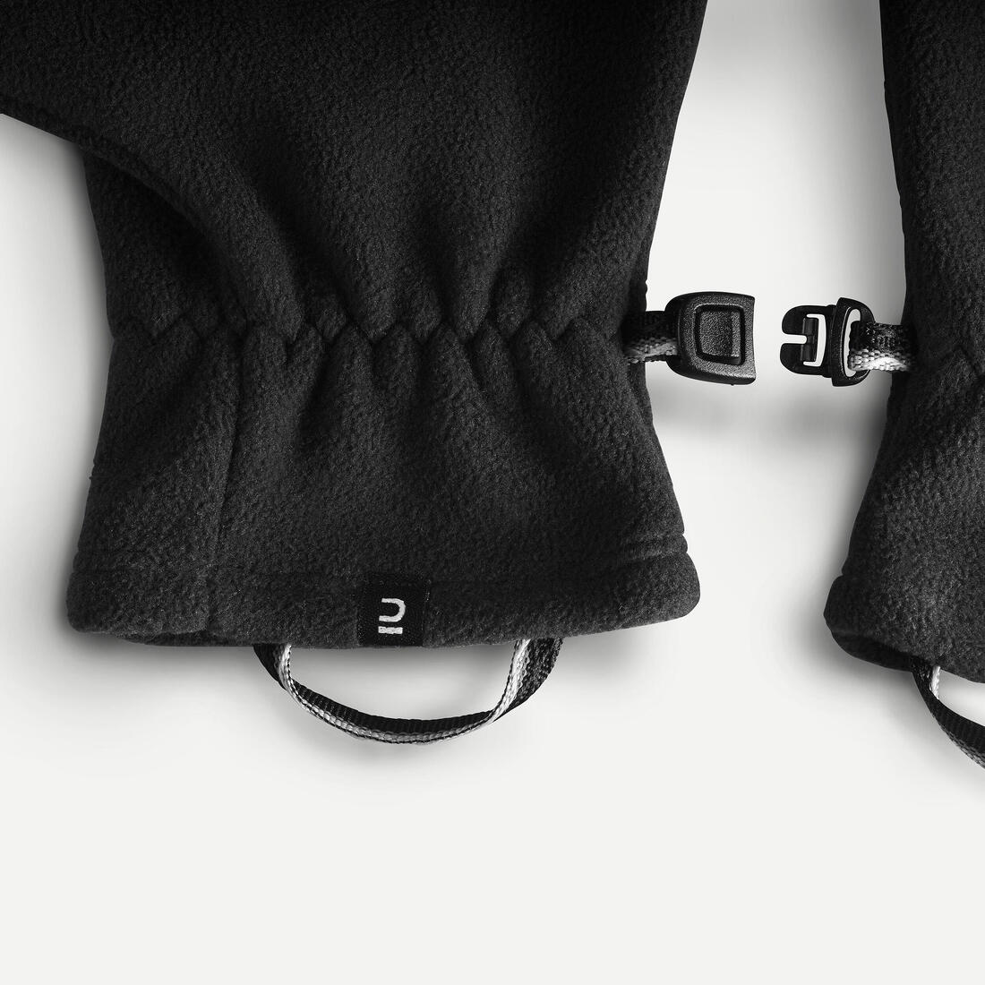 GUANTES FIBRA POLAR DE SENDERISMO MONTAÑA - MT500 NEGRO - ADULTO - Image 5