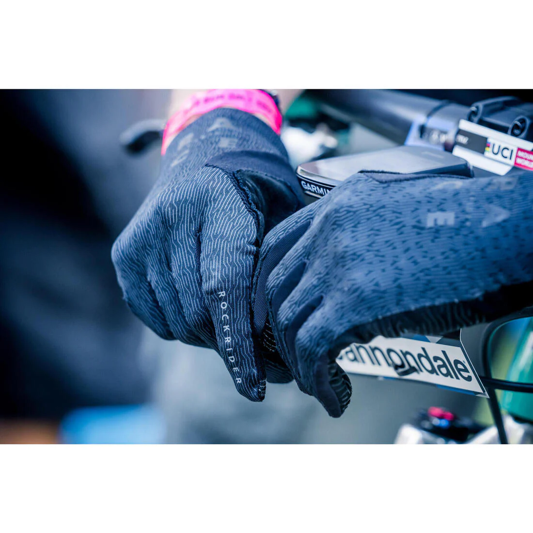 GUANTES PARA BICICLETA MTB RACE ANTIDESLIZANTES NEGRO - Image 12