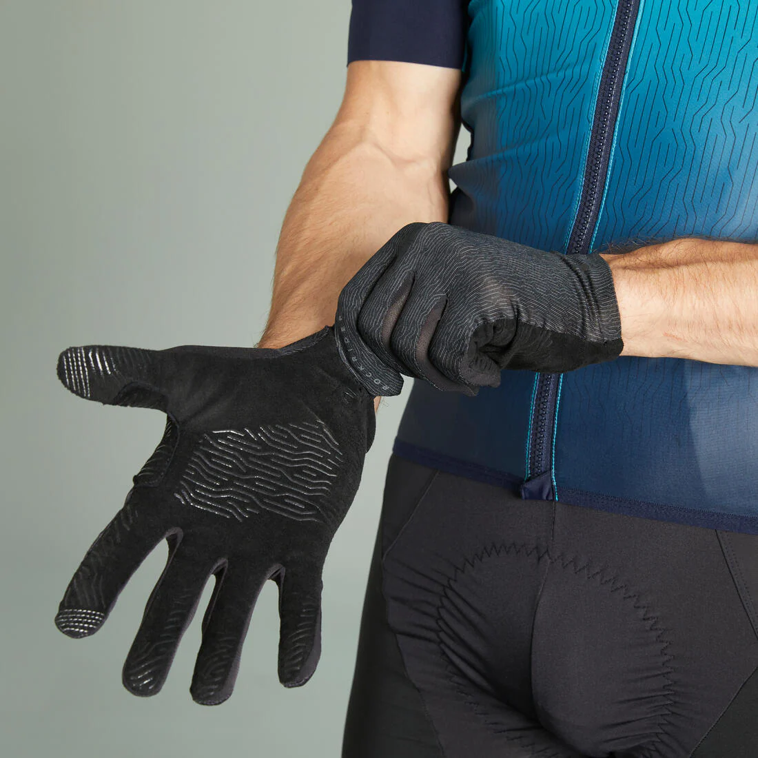 GUANTES PARA BICICLETA MTB RACE ANTIDESLIZANTES NEGRO - Image 2