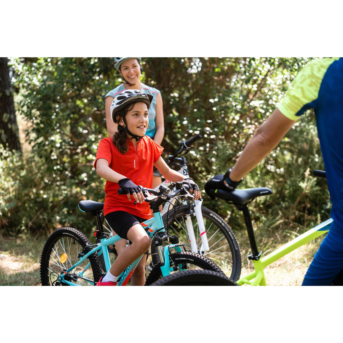 GUANTES PARA BICICLETA INFANTIL SIN DEDOS NEGRO 300 - Image 3