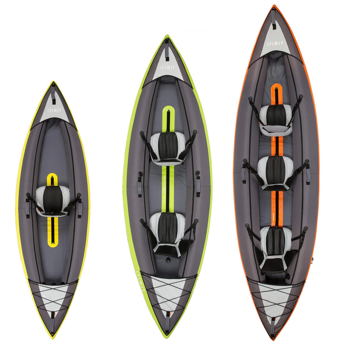 Kayak inflable 2-3 plazas naranja - Image 7